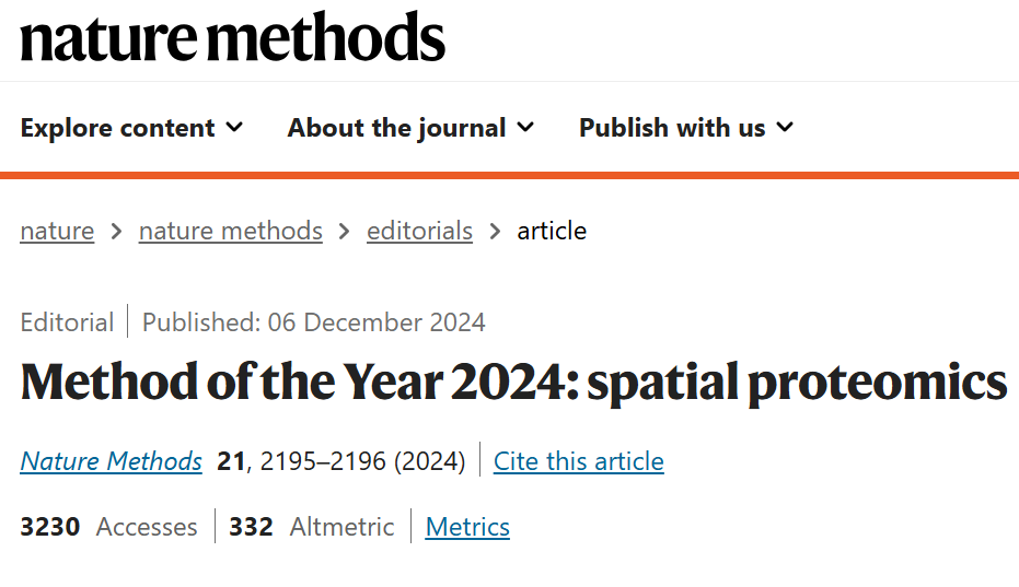 前沿 | Nature Methods 2024年度技术，空间蛋白质组学！ - 华大时空